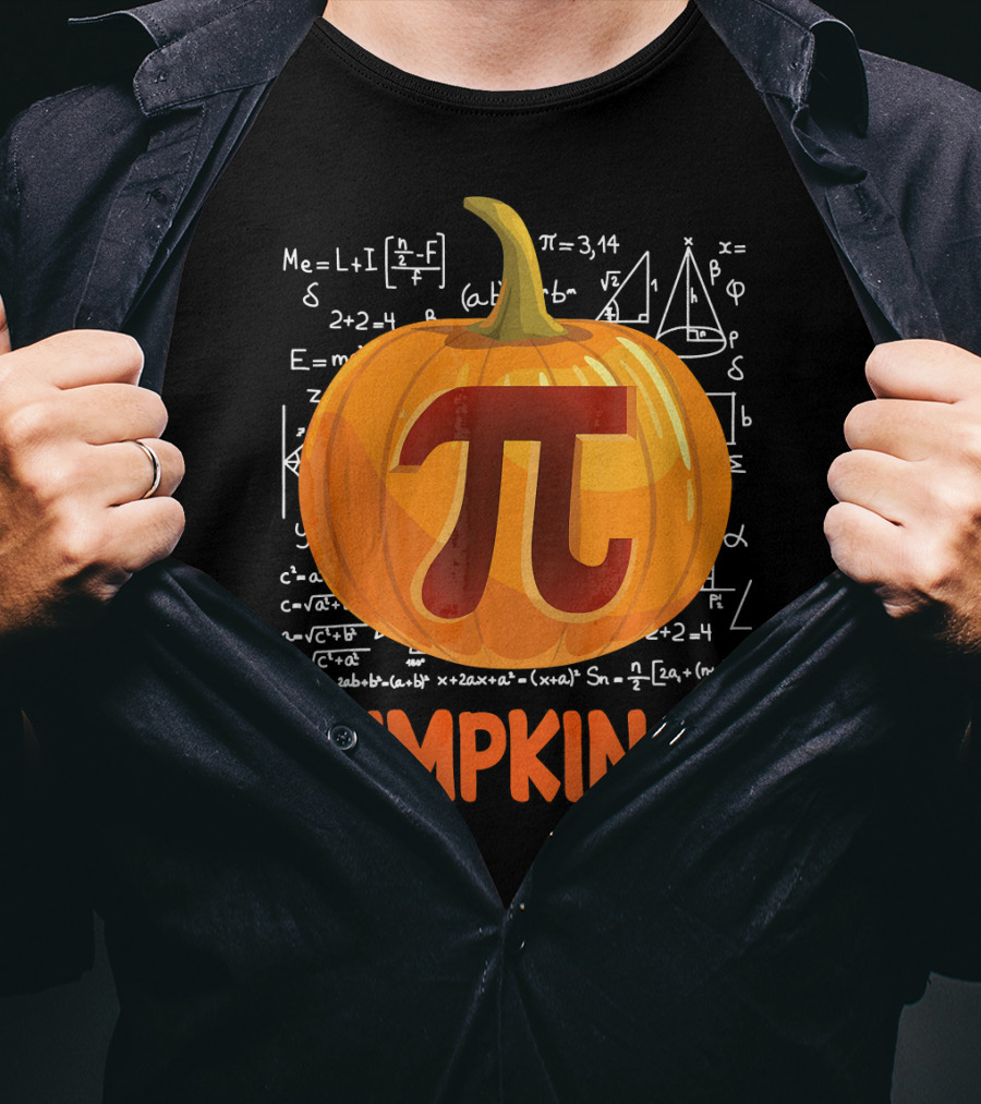 Pumpkin Pi Math Equations Halloween T-Shirt