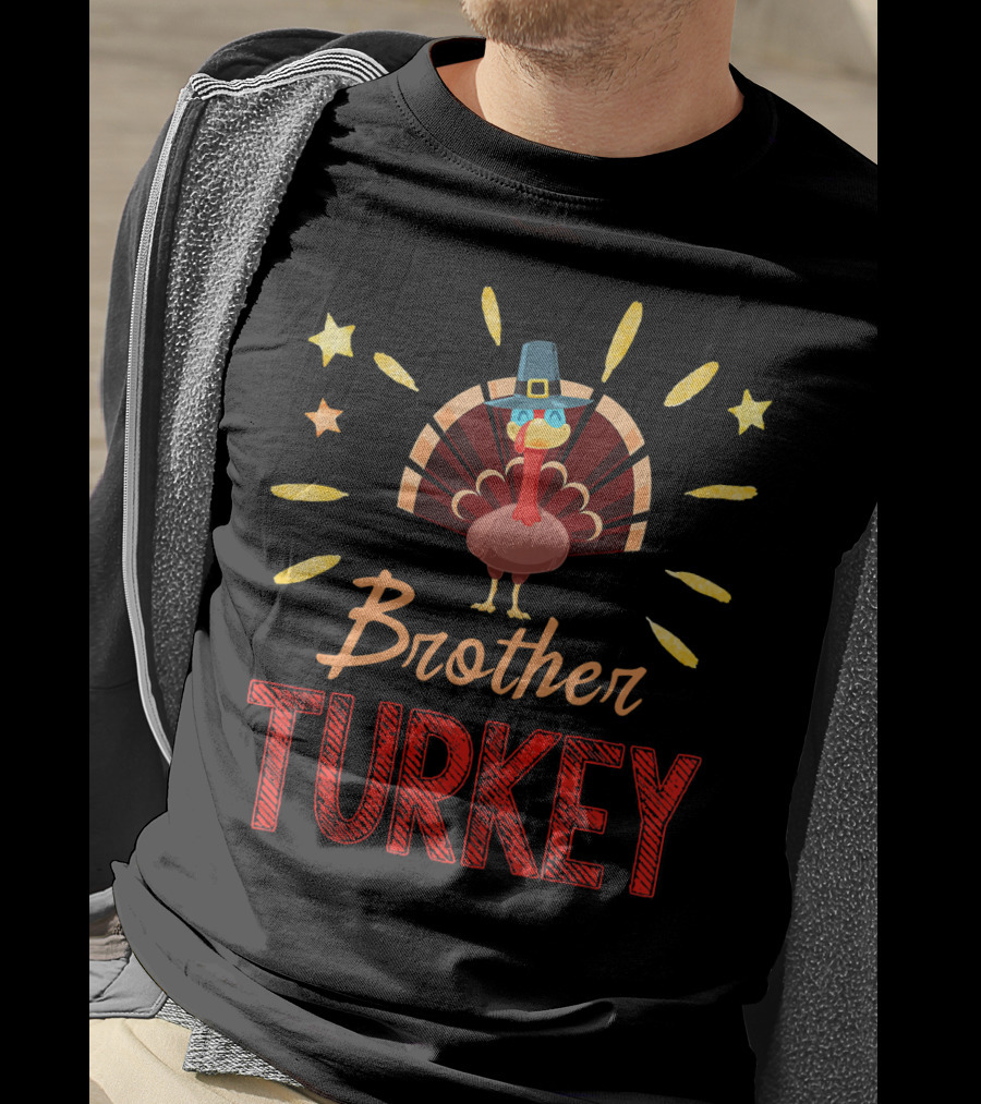 Thanksgiving Day Fall Harvest Brother Turkey T-Shirt