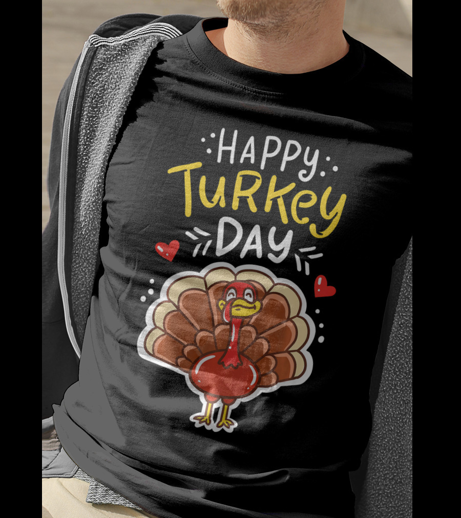 Happy Turkey Day Thanksgiving Festive T-Shirt