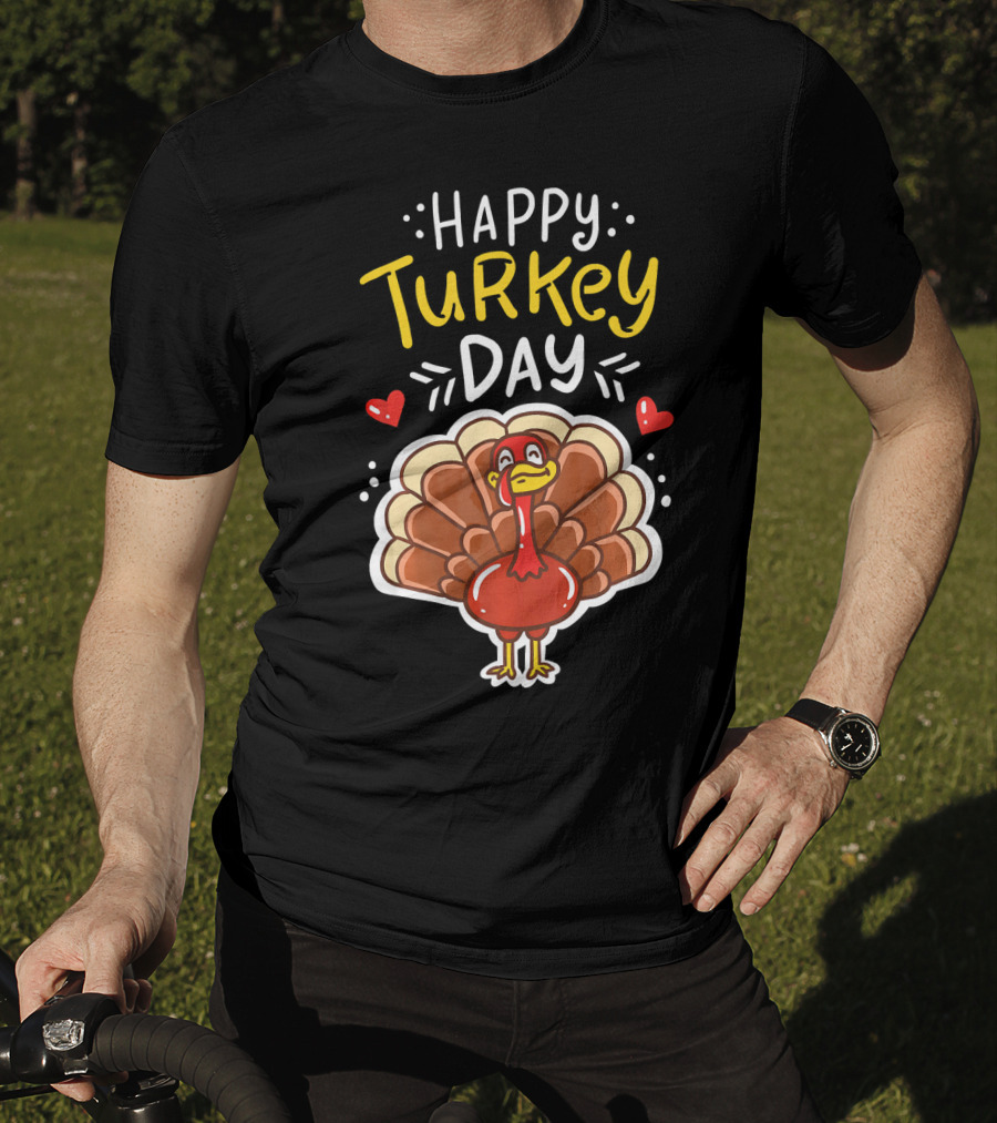 Happy Turkey Day Thanksgiving Festive T-Shirt