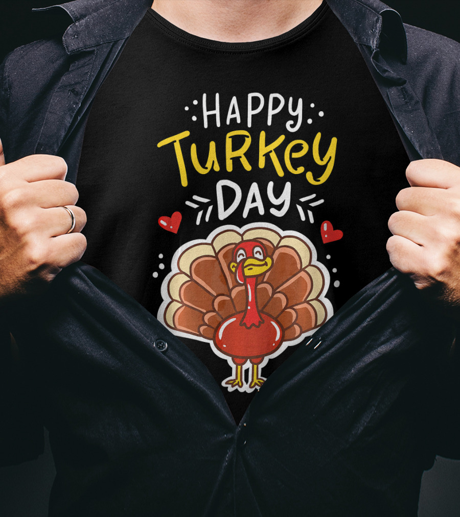 Happy Turkey Day Thanksgiving Festive T-Shirt