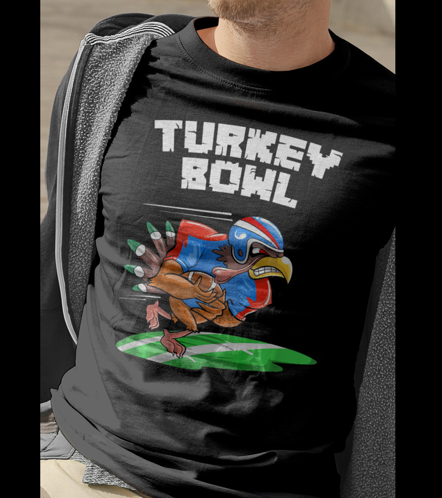 Turkey Bowl Funny Thanksgiving Football Turkey T-Shirt