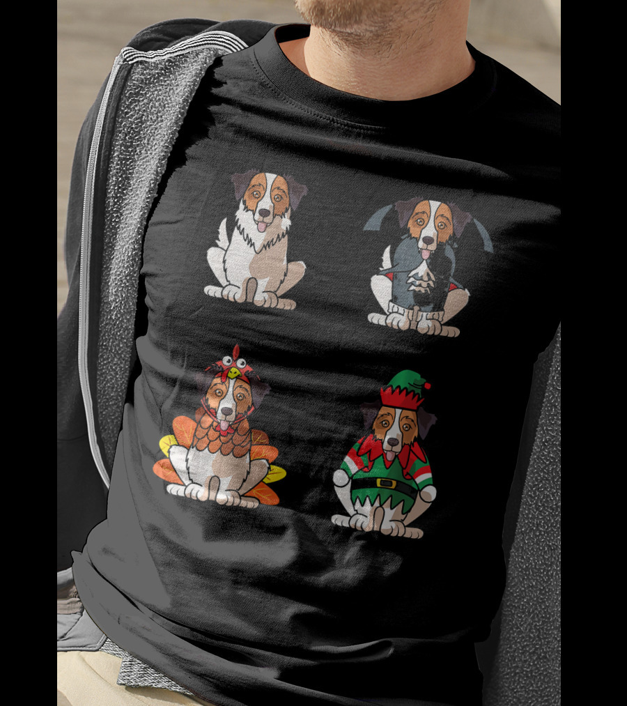 Australian Shepherd Halloween Thanksgiving Christmas Costumes T-Shirt