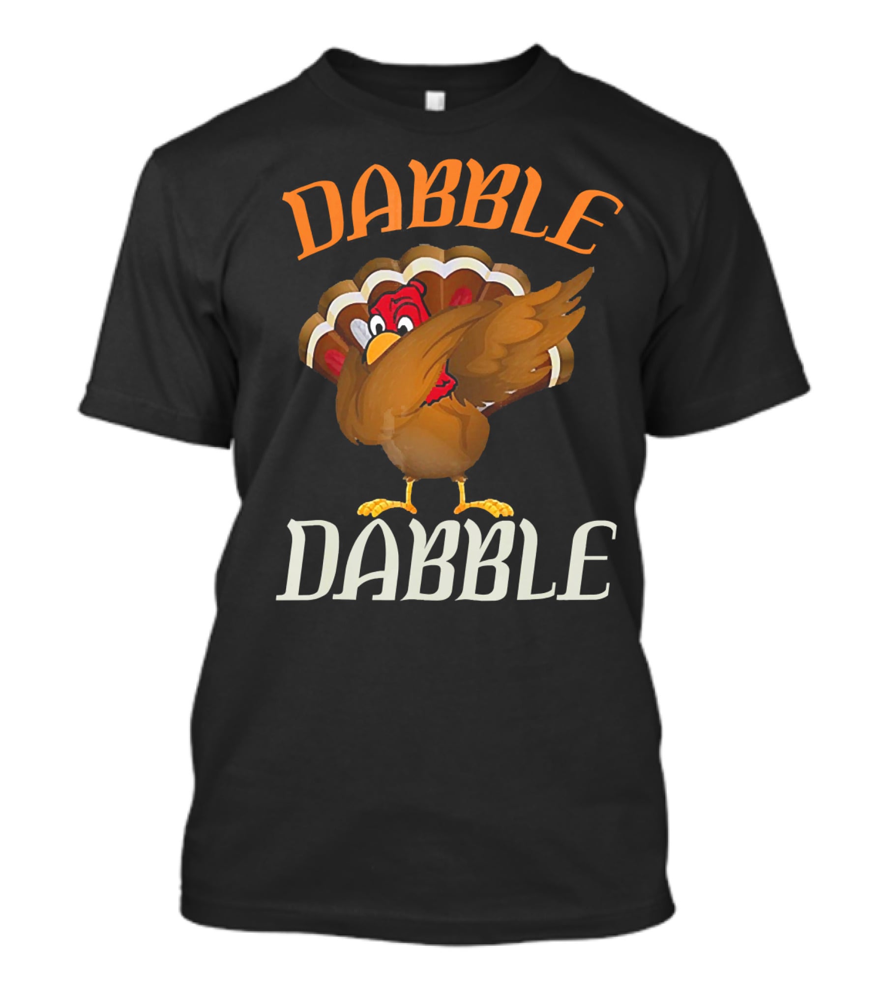 Dabble Dabble Funny Thanksgiving Dabbing Turkey T-Shirt