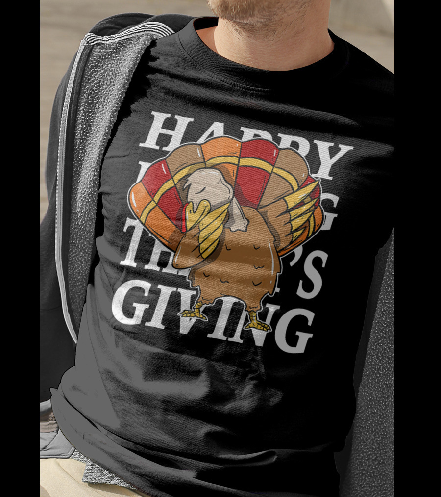 Dabbing Turkey Happy Thanksgiving T-Shirt