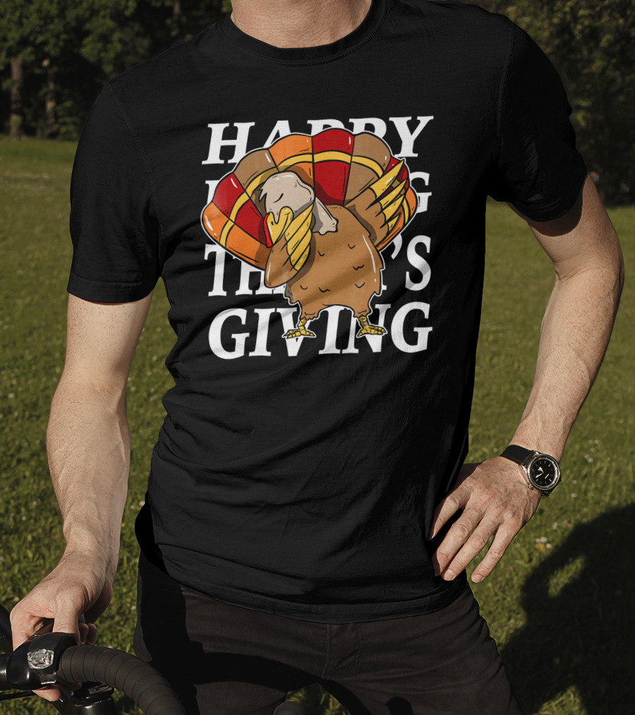 Dabbing Turkey Happy Thanksgiving T-Shirt