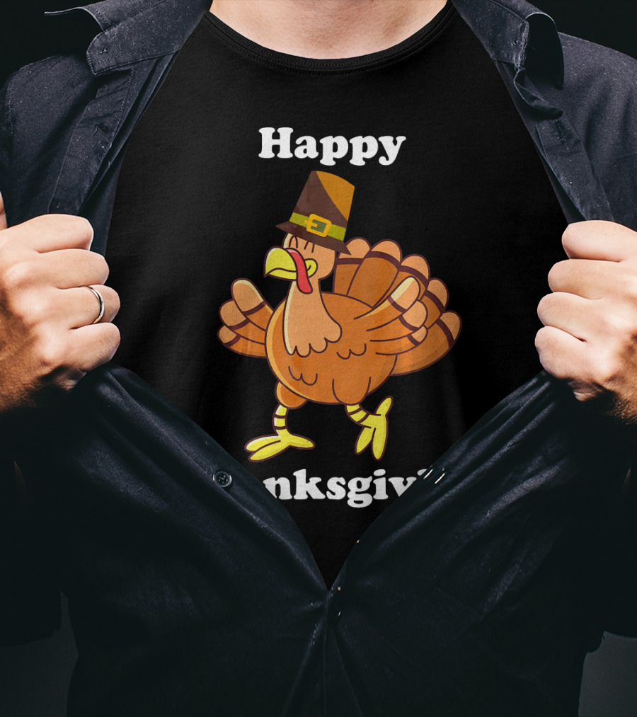 Happy Thanksgiving Pumpkin Turkey Fall T-Shirt