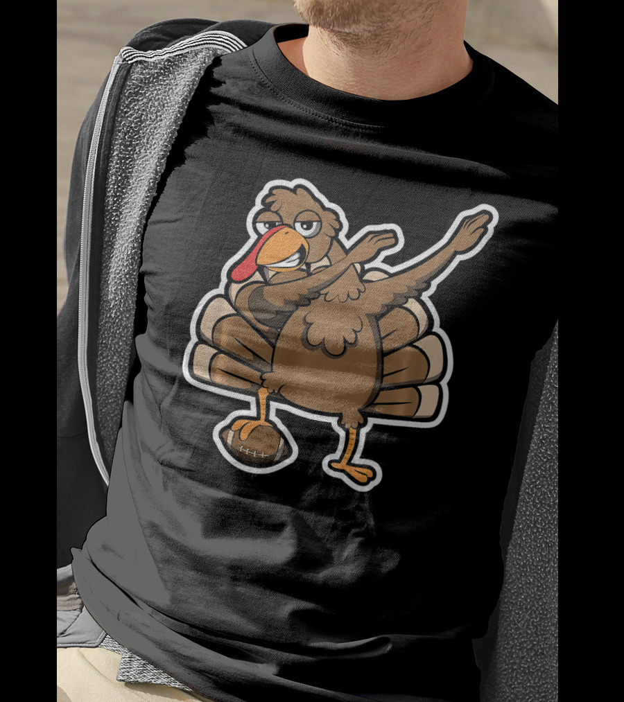 Thanksgiving Turkey Dab Football Touchdown Dance T-Shirt