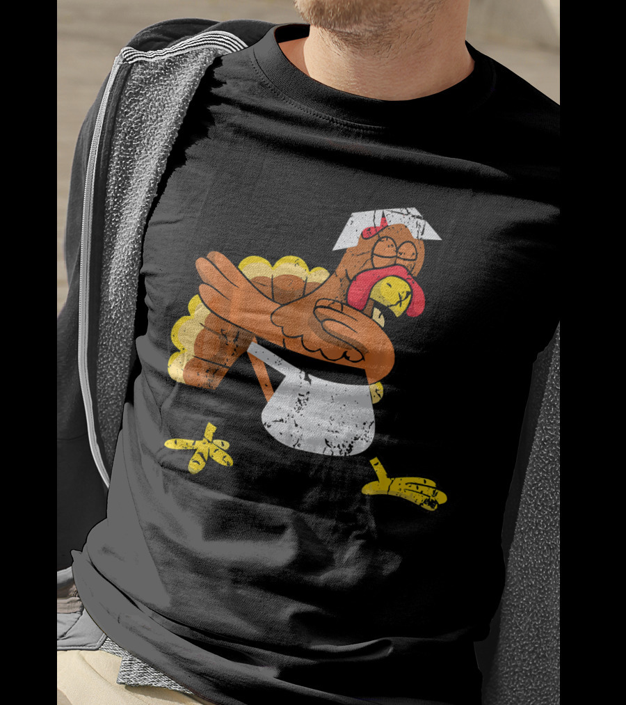 Dabbing Turkey Pilgrim Thanksgiving Dance T-Shirt