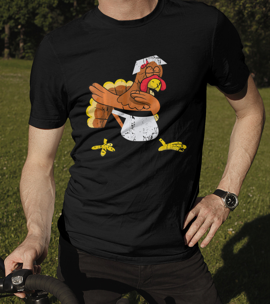Dabbing Turkey Pilgrim Thanksgiving Dance T-Shirt