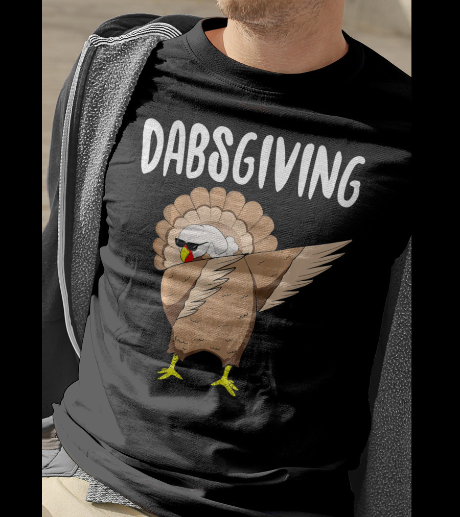 Dabsgiving Cool Dabbing Turkey Funny Thanksgiving T-Shirt