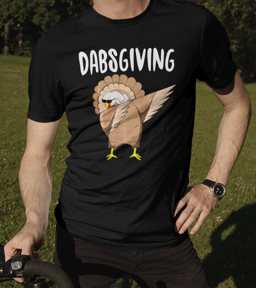 Dabsgiving Cool Dabbing Turkey Funny Thanksgiving T-Shirt