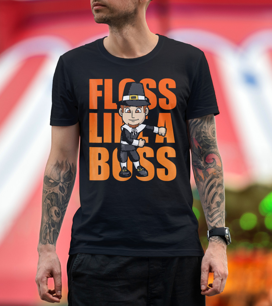 Floss Like A Boss Flossing Pilgrim Dance T-Shirt