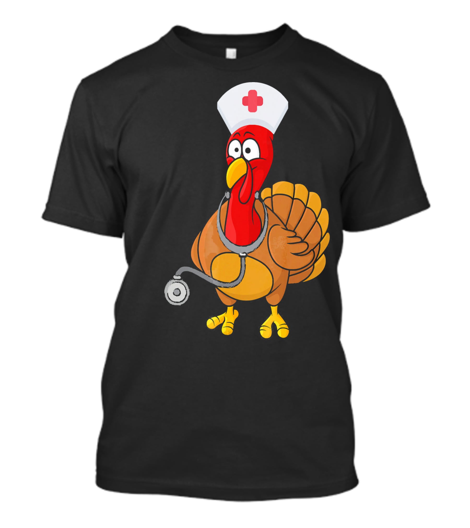 Funny Nurse Turkey For Nurses Thanksgiving T-Shirt