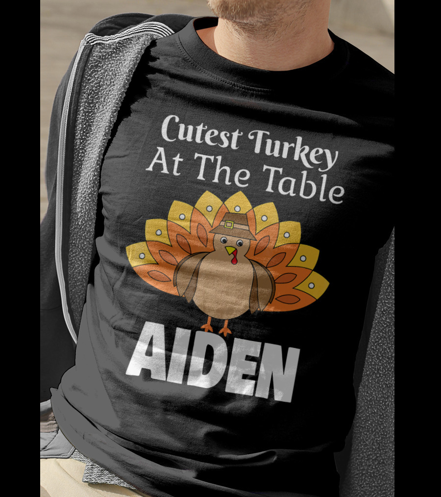 Cutest Turkey At The Table Aiden T-Shirt
