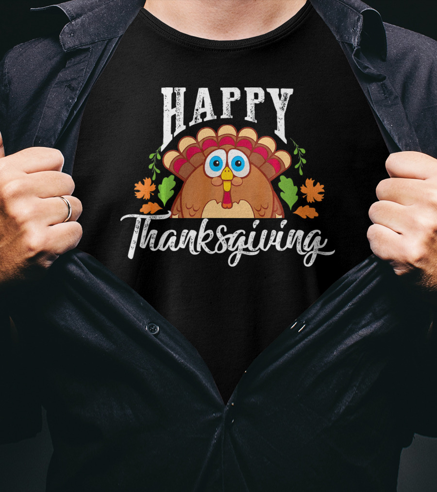 Funny Turkey Happy Thanksgiving Day T-Shirt