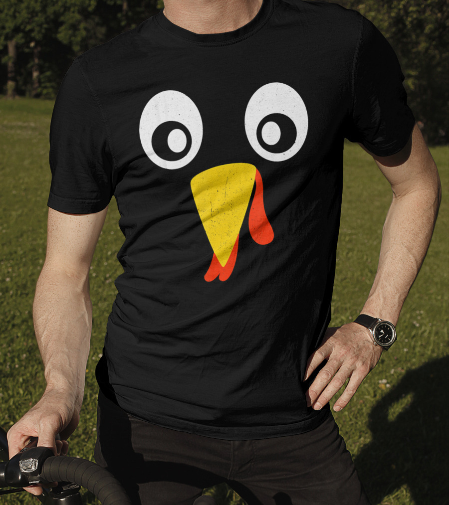 Turkey Face Pilgrim Eyes Beak And Wattle T-Shirt