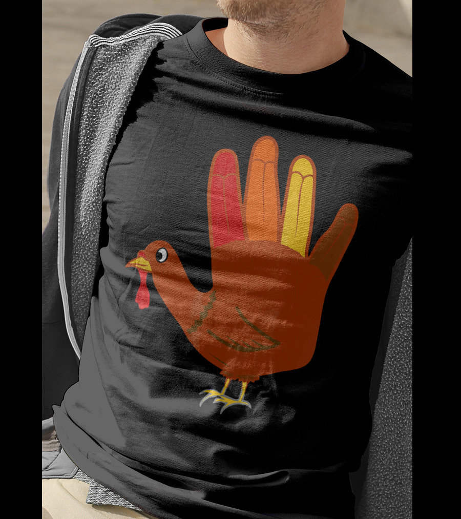 Thanksgiving Handprint Turkey T-Shirt