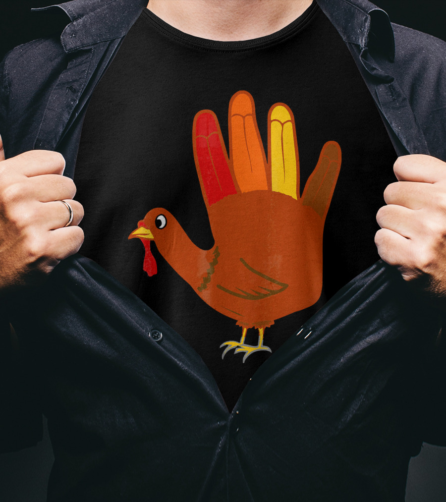 Thanksgiving Handprint Turkey T-Shirt