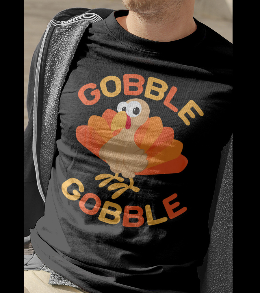 Gobble Gobble Cool Thanksgiving Day Turkey T-Shirt