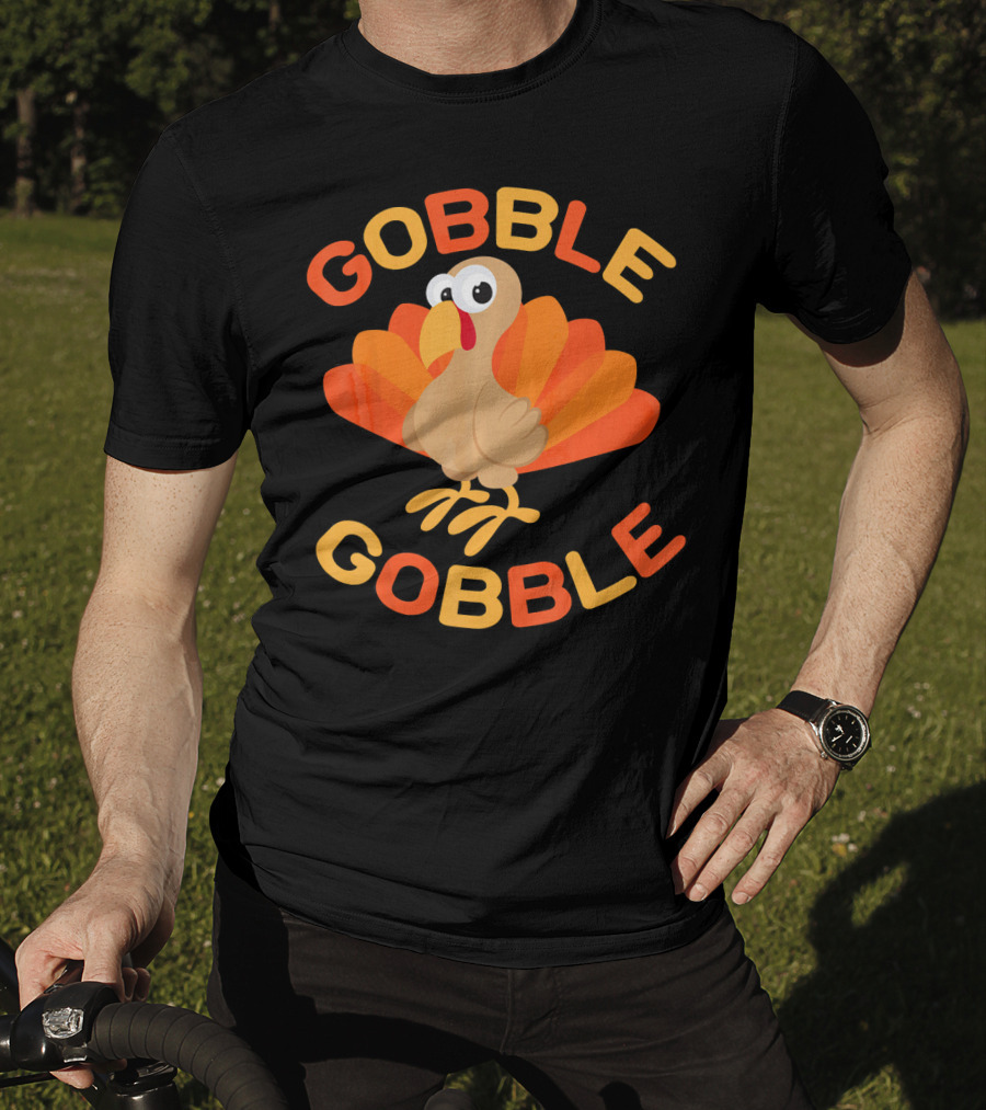 Gobble Gobble Cool Thanksgiving Day Turkey T-Shirt