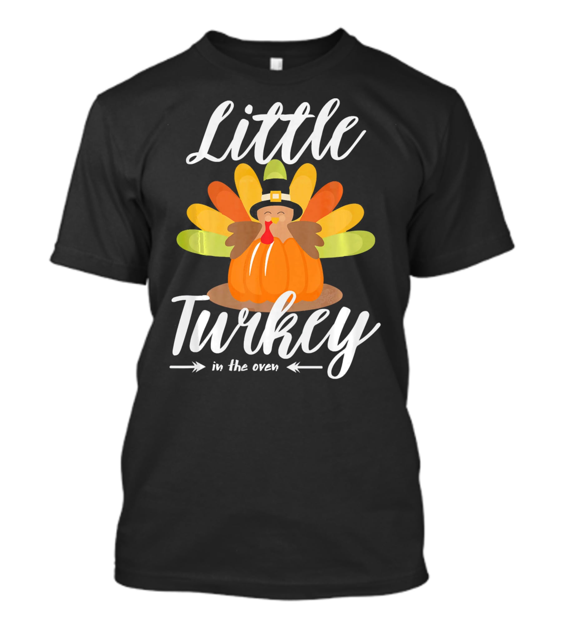 Little Turkey In The Oven Thanksgiving Pregnancy Announcement T-Shirt