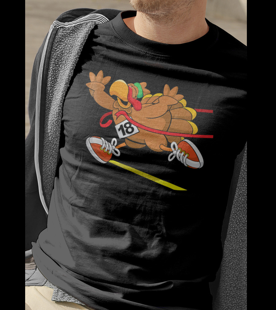 Turkey Trot Run 18 Racing Turkey T-Shirt