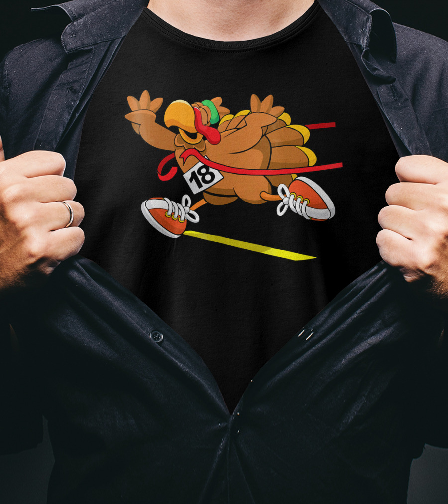 Turkey Trot Run 18 Racing Turkey T-Shirt