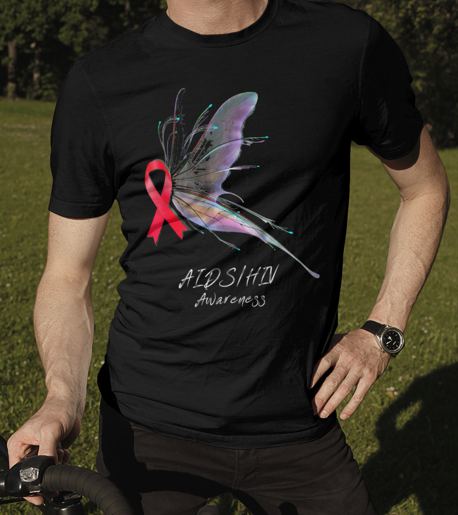 AIDSHIV Awareness Butterfly T-Shirt