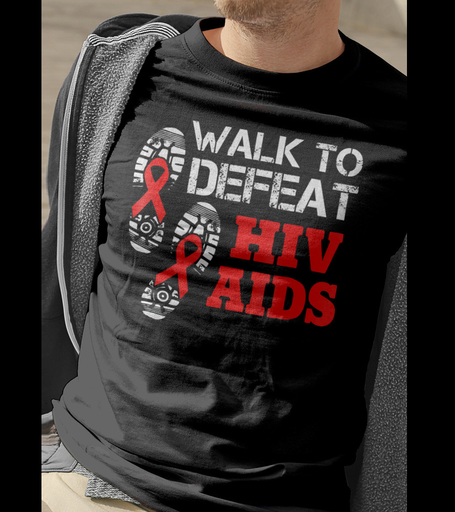 Walk To Defeat HIV AIDS T-Shirt