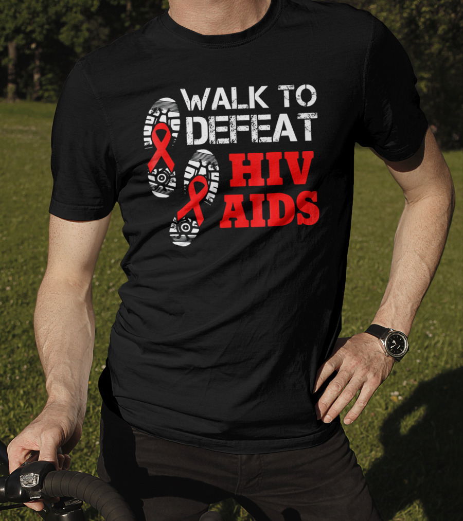 Walk To Defeat HIV AIDS T-Shirt