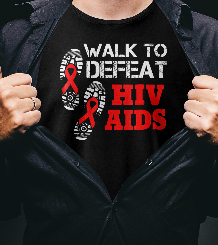 Walk To Defeat HIV AIDS T-Shirt