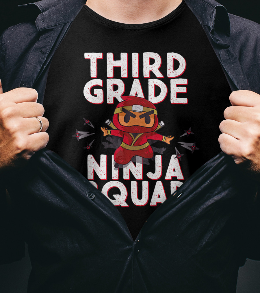 Third Grade Ninja Squad Fun Back To School T-Shirt