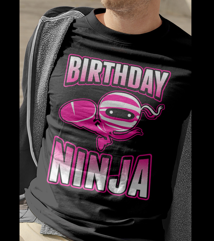 Birthday Ninja Pink Ninja Japa T-Shirt