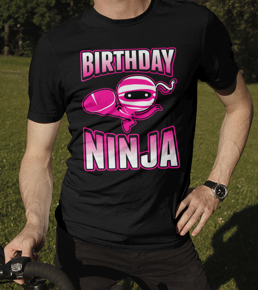 Birthday Ninja Pink Ninja Japa T-Shirt