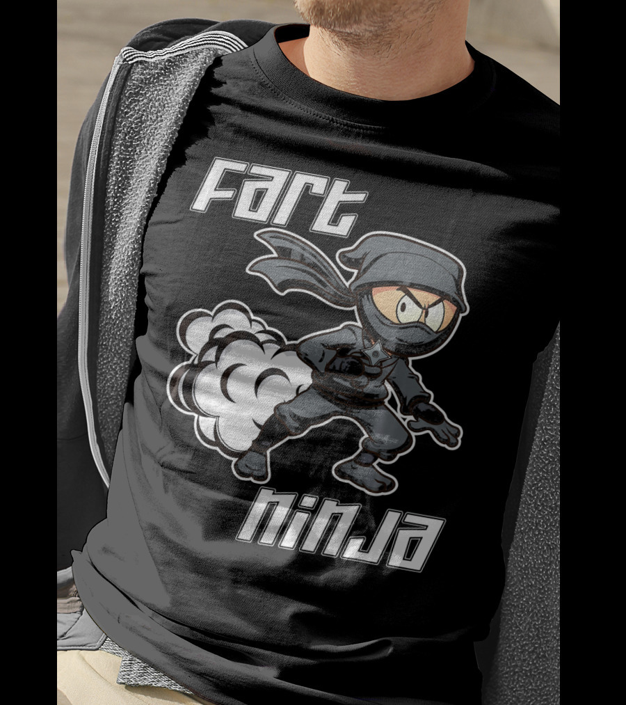 Funny Fart Ninja Farting Joke Ninja T-Shirt