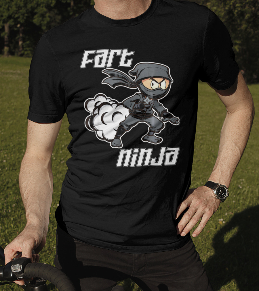 Funny Fart Ninja Farting Joke Ninja T-Shirt