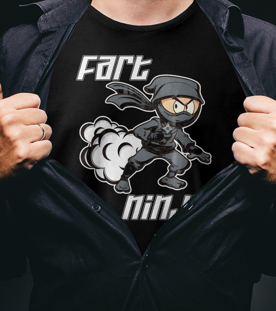 Funny Fart Ninja Farting Joke Ninja T-Shirt