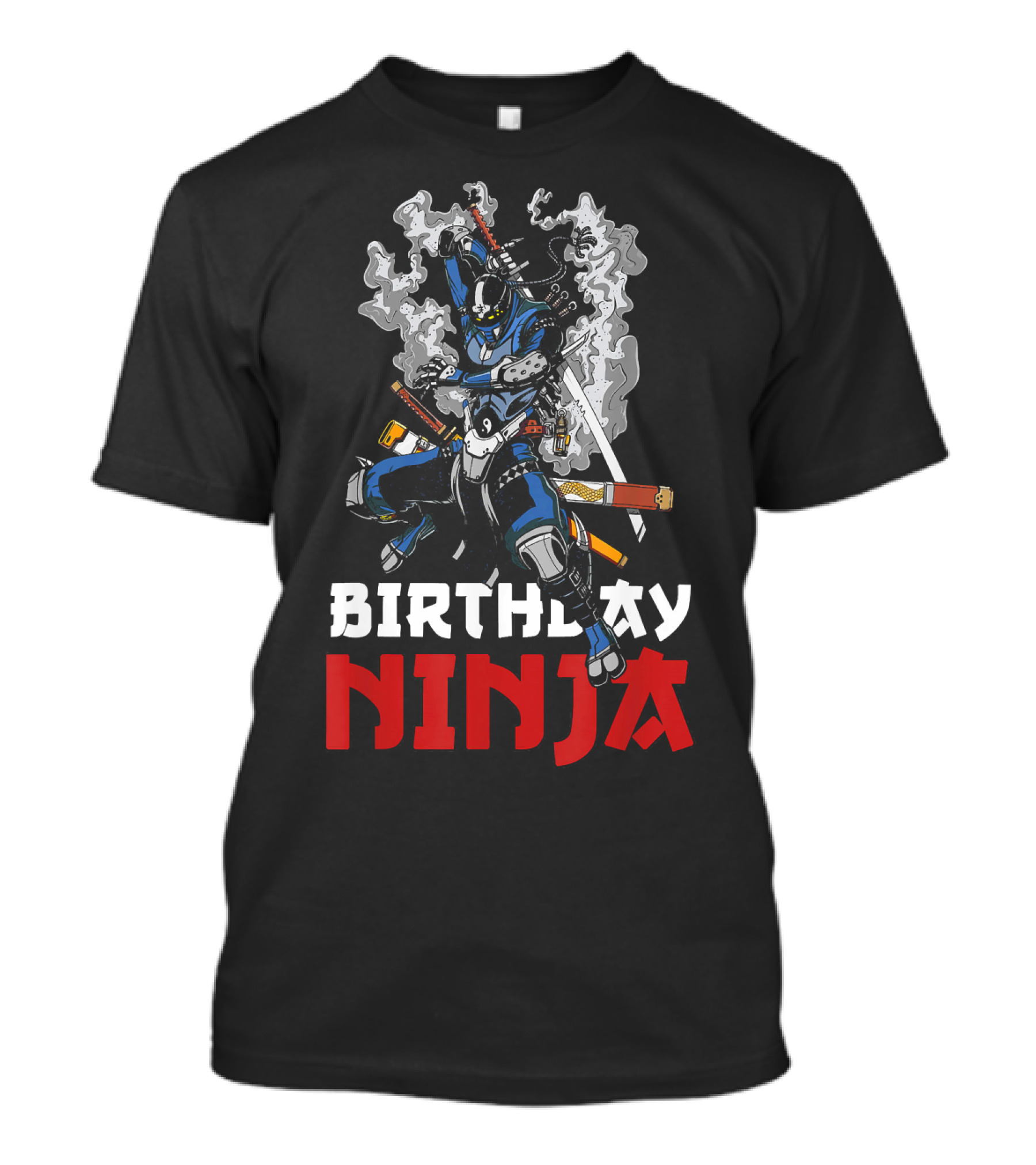 Birthday Ninja Samurai Robot Martial Warrior T-Shirt