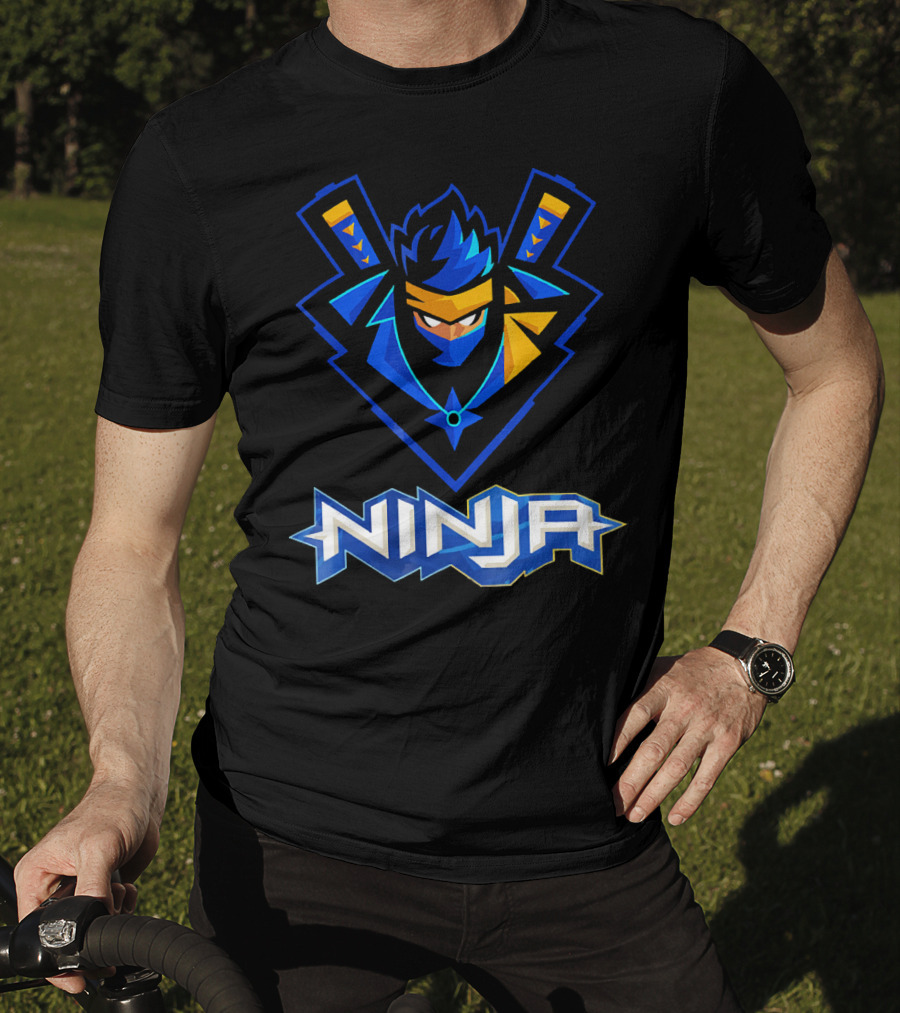Reas Ninja Logo Ninja Blue And Yellow Design For Fans T-Shirt