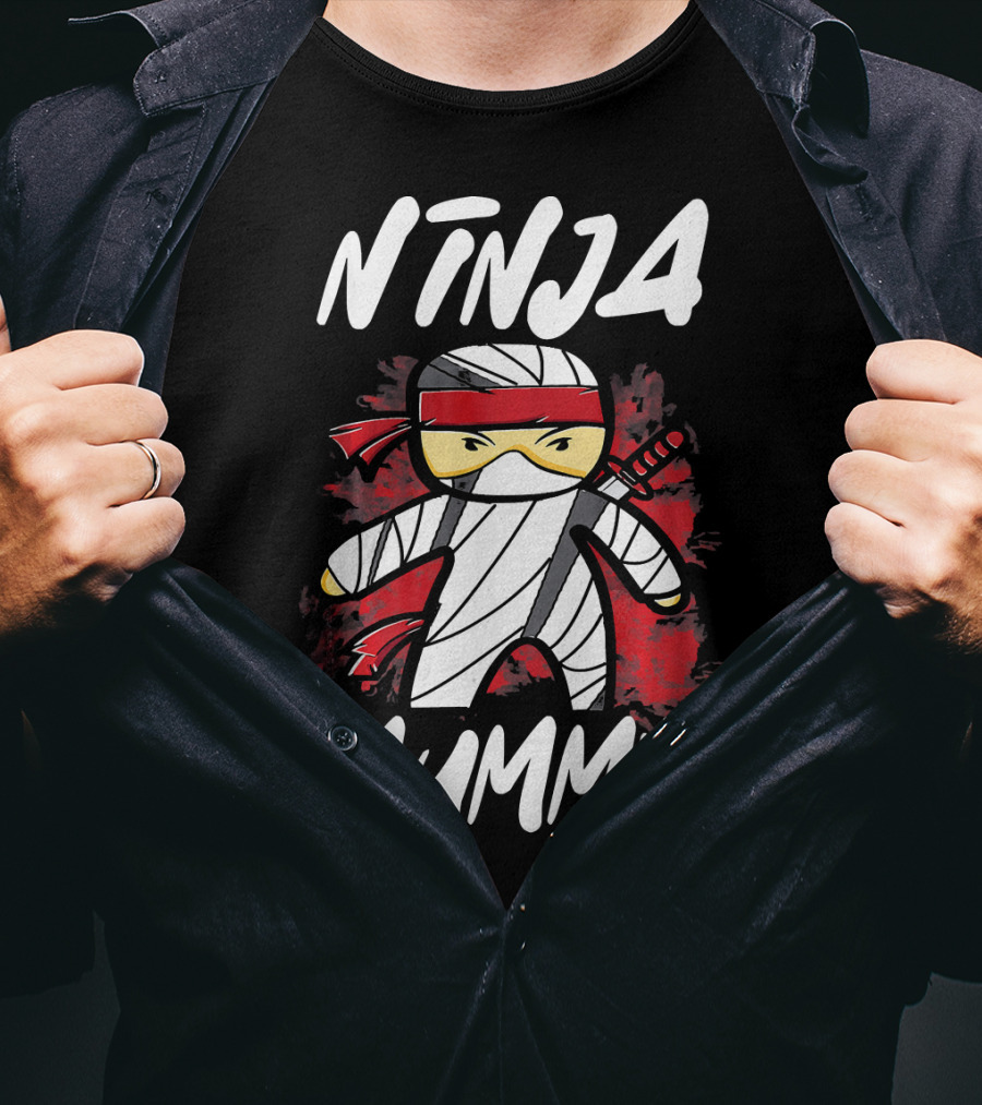 Ninja Mummy Halloween Mummy Samurai Warrior T-Shirt