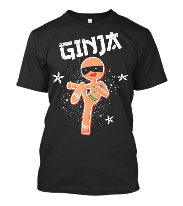 Ginja Ninja Martial Arts Gingerbread Kicker T-Shirt