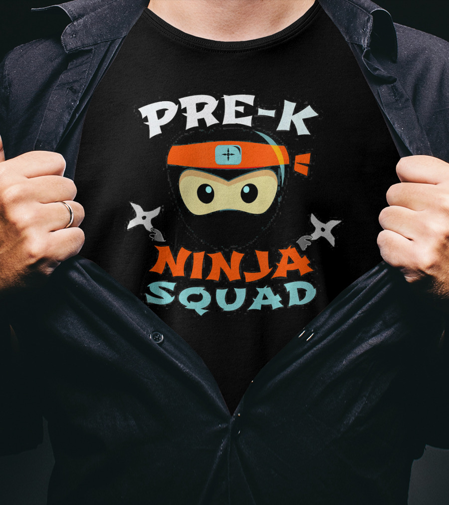 Pre-K Ninja Squad Back To School First Day T-Shirt