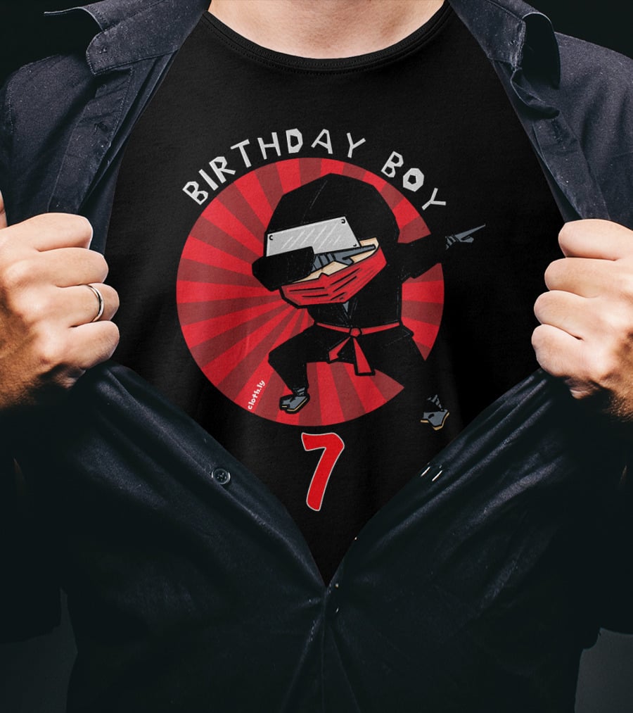 Birthday Boy 7 Ninja T-Shirt