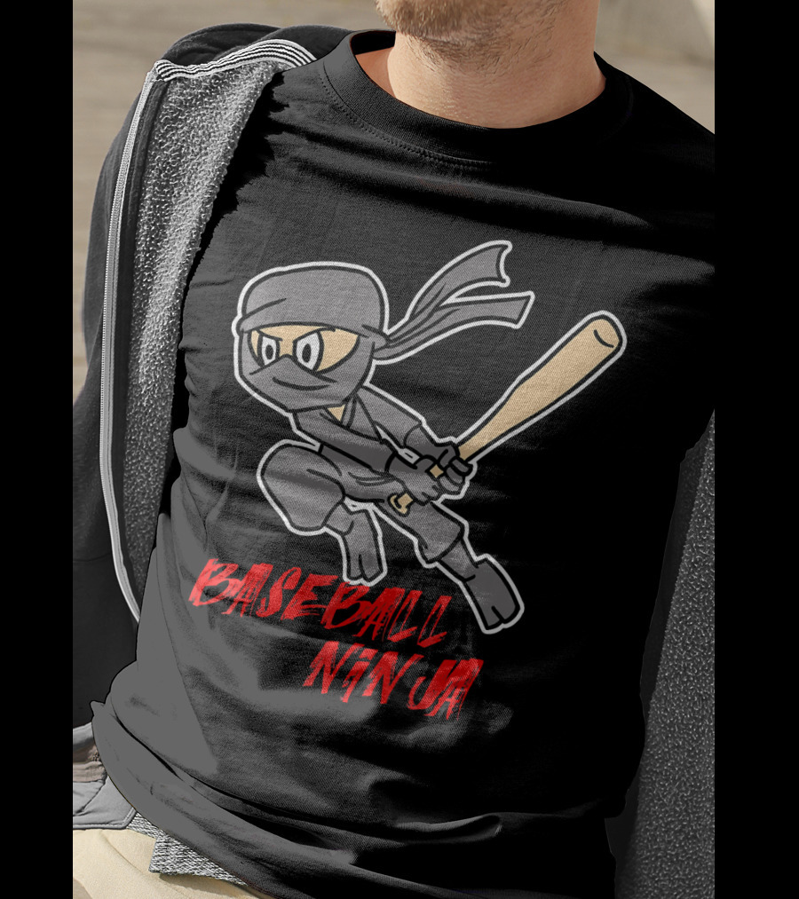 Baseball Ninja Funny Sport Game League Action T-Shirt