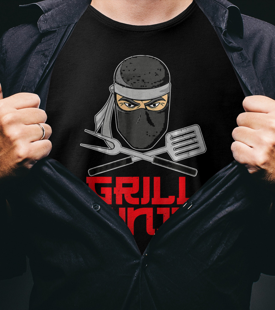 Grill Ninja Funny Barbeque Hibachi Cooking Gear T-Shirt