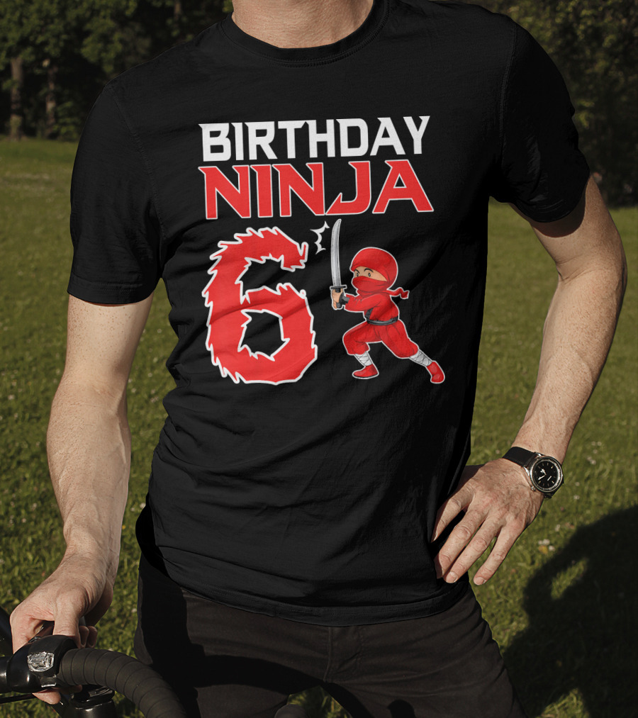 Birthday Ninja 6 Years Old Boy T-Shirt