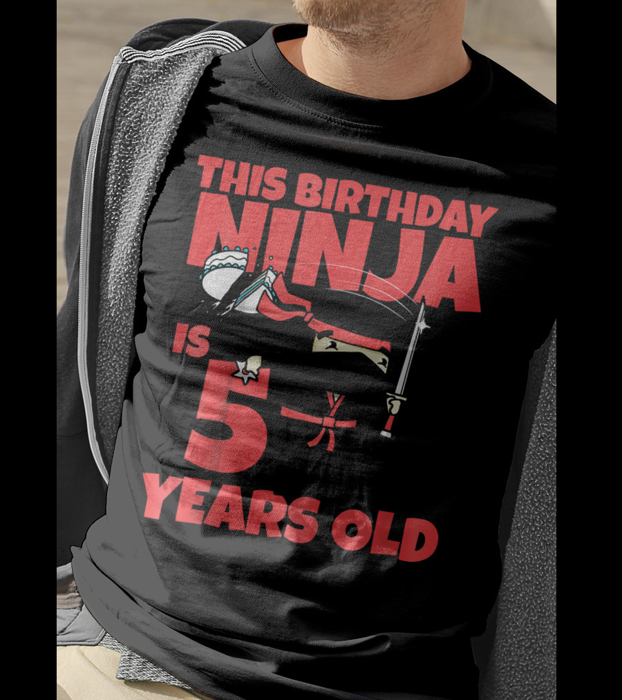This Birthday Ninja Is 5 Years Old T-Shirt