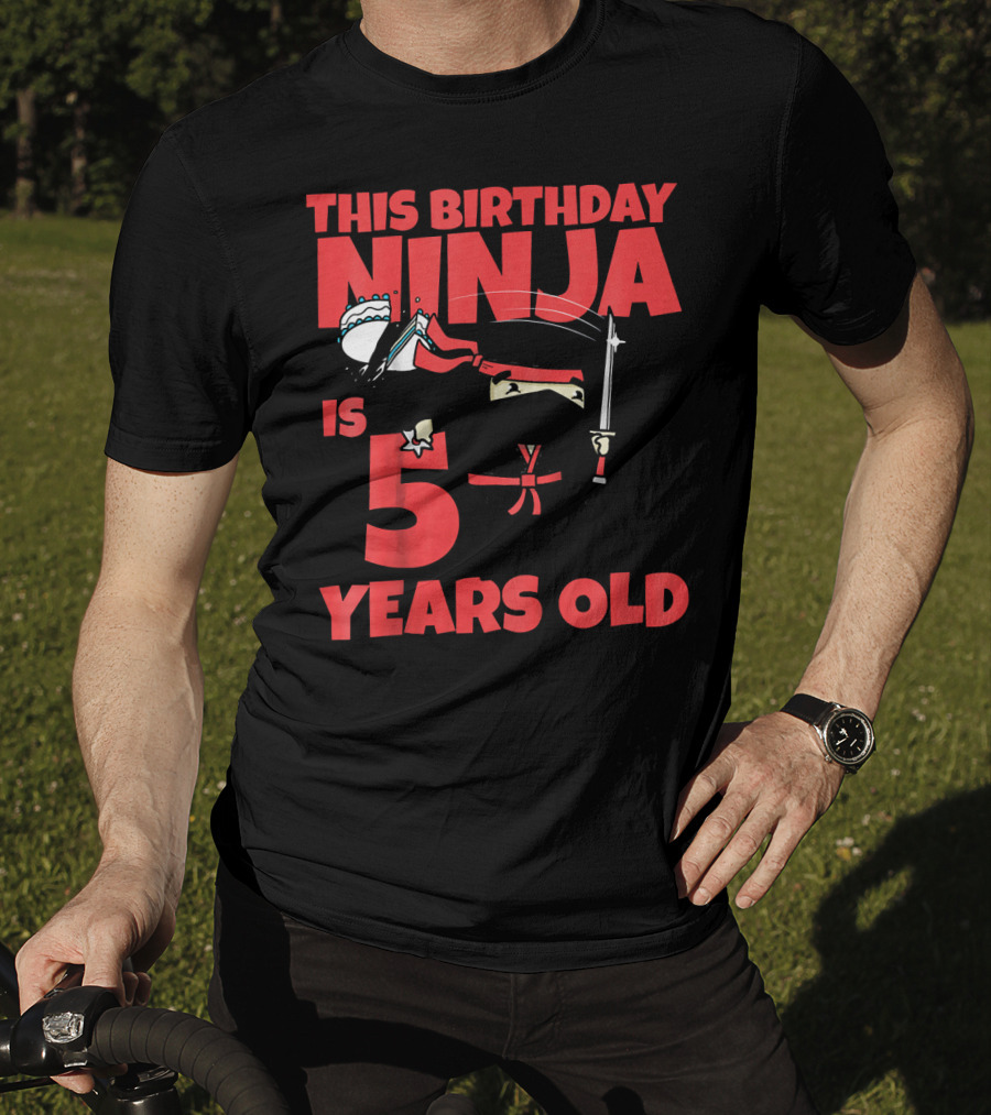 This Birthday Ninja Is 5 Years Old T-Shirt