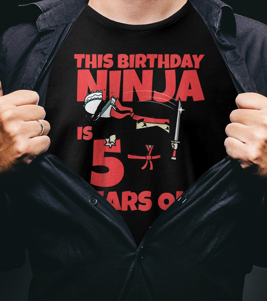 This Birthday Ninja Is 5 Years Old T-Shirt